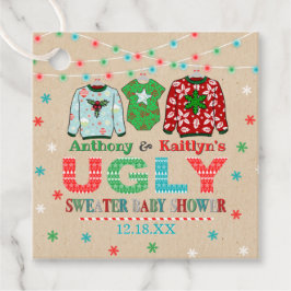 Ugly Sweater Christmas Baby Dusche Geschenkanhänger