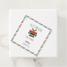 Ugly Sweater Christmas Baby Dusche Geschenkanhänger