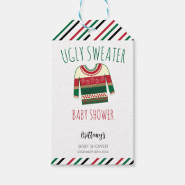 Ugly Sweater Christmas Baby Dusche Geschenkanhänger
