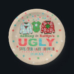Ugly Sweater Christmas Baby Dusche Pappteller<br><div class="desc">Feiern Sie stilvoll mit diesen trendigen Baby-Dusche-Papier-Tellern. Das Design ist leicht mit Ihrer eigenen Formulierung zu personalisieren und Ihre Familie und Freunde werden begeistert sein,  wenn sie diese fabelhaften Party-Teller sehen.</div>