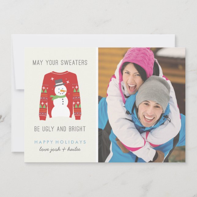 Ugly Sweater Christmas Card Feiertagskarte (Vorderseite)