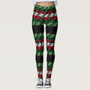Ugly Sweater Christmas Damask Muster Leggings