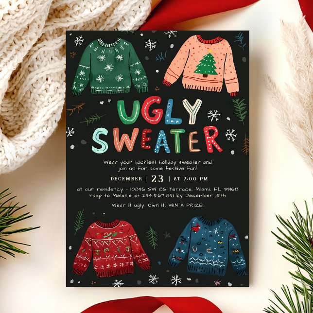 Ugly Sweater Christmas Invitation Einladung (Von Creator hochgeladen)