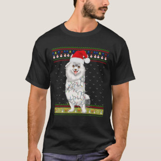 Ugly Sweater Christmas Lights Coton De Tulear Dog T-Shirt
