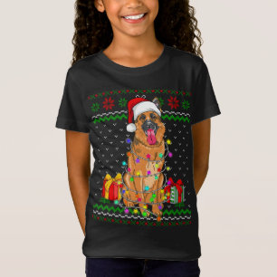 Ugly Sweater Christmas Lights German Shepherd Dog T-Shirt