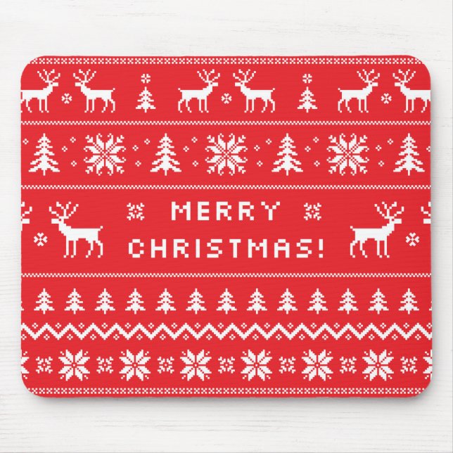 Ugly Sweater Christmas Mouse Pad Mousepad (Vorne)