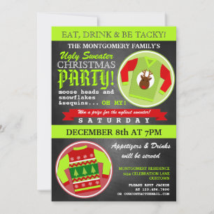 Ugly Sweater Christmas Party Einladung