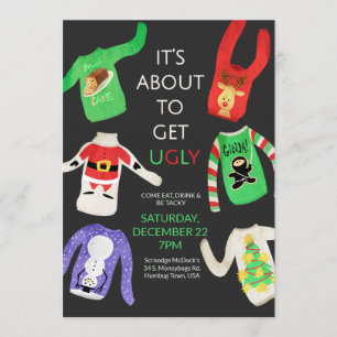 Ugly Sweater Christmas Party Einladung