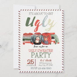 Ugly Sweater Christmas Party Einladung