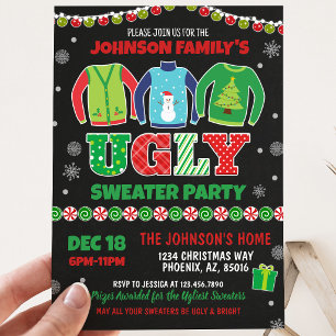 Ugly Sweater Christmas Party Einladung