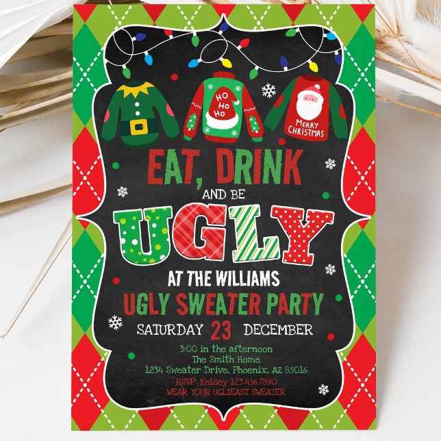 Ugly Sweater Christmas Party Einladung (Von Creator hochgeladen)