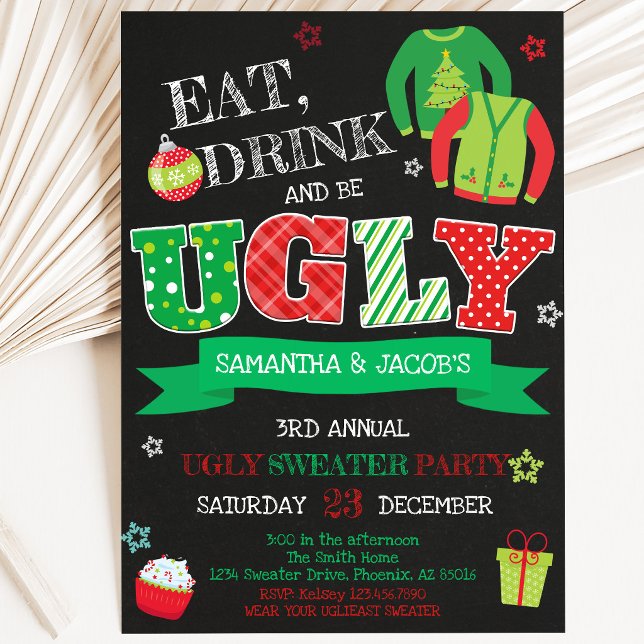 Ugly Sweater Christmas Party Einladung (Von Creator hochgeladen)