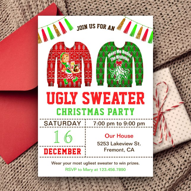 Ugly Sweater Christmas Party Einladung (Von Creator hochgeladen)