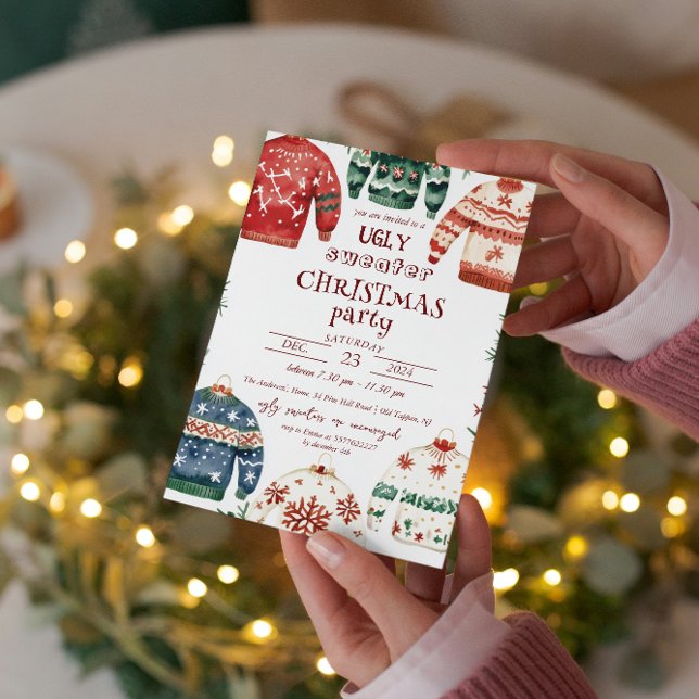 Ugly Sweater Christmas Party Einladung (Von Creator hochgeladen)