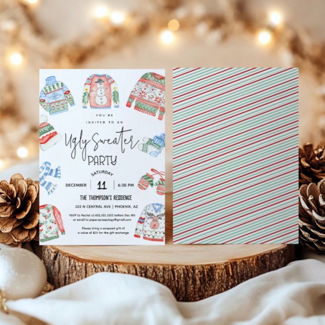 Ugly Sweater Christmas Party Einladung (Von Creator hochgeladen)