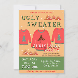 Ugly Sweater Christmas Party Einladung