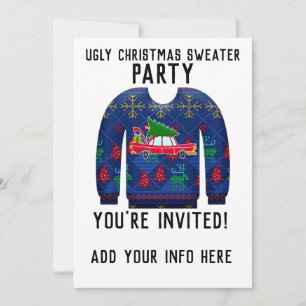 UGLY SWEATER CHRISTMAS-PARTY EINLADUNGEN