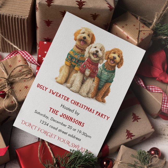 Ugly Sweater Christmas Party Invitation Einladung (Von Creator hochgeladen)