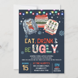 Ugly Sweater Christmas Party Magneteinladung