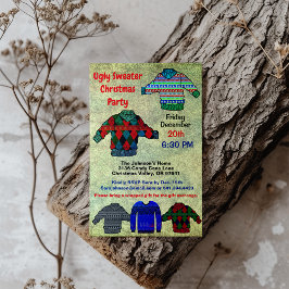 Ugly Sweater Christmas Party Recoleta Colors, ZPR Einladung