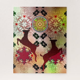 Ugly Sweater Christmas Rentier Design Puzzle