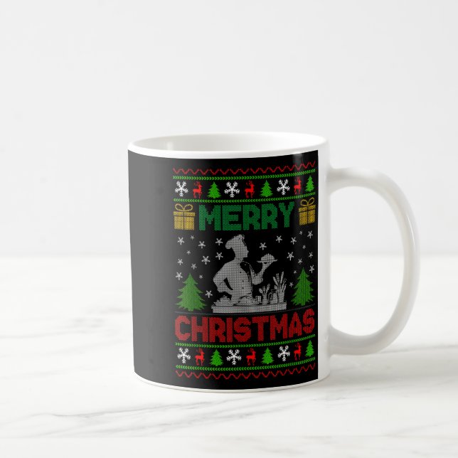 Ugly Sweater Christmas Tree Chef Cooking Job Pride Kaffeetasse (Rechts)