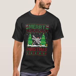 Ugly Sweater Christmas Tree Lighting Dragonfly Ugl T-Shirt