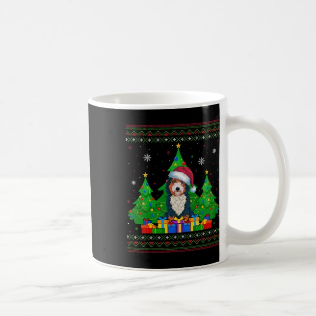 Ugly Sweater Christmas Tree Weihnachtsmannmütze Be Kaffeetasse (Rechts)