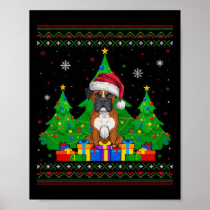 Ugly Sweater Christmas Tree Weihnachtsmannmütze Bo Poster