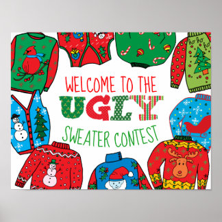 Ugly Sweater Contest, Begrüßungszeichen Poster