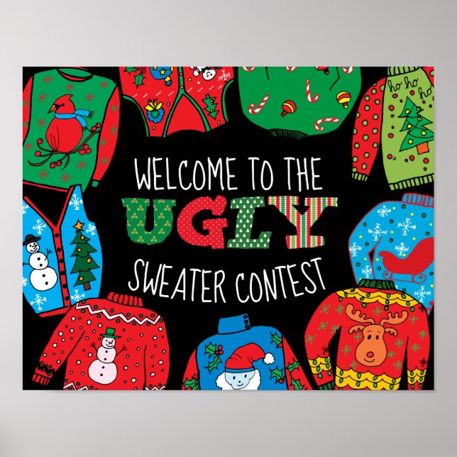 Ugly Sweater Contest, Begrüßungszeichen Poster (Vorne)