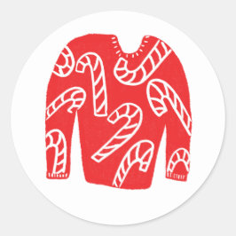 Ugly Sweater CUSTOM Weihnachten Runder Aufkleber