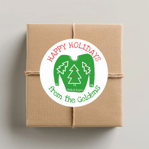 Ugly Sweater CUSTOM Weihnachten Runder Aufkleber