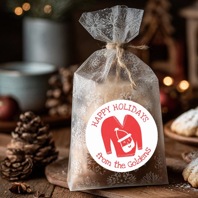 Ugly Sweater CUSTOM Weihnachten Runder Aufkleber (Ugly Sweater CUSTOM Holiday Christmas Classic Round Sticker
)