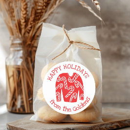 Ugly Sweater CUSTOM Weihnachten Runder Aufkleber