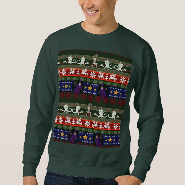 Ugly Sweater Fantasy Theme Sweatshirt (Vorderseite)