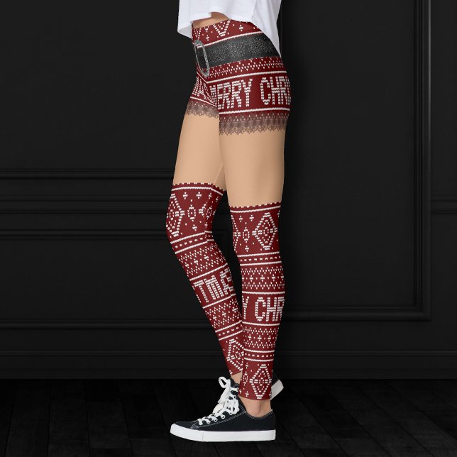 Ugly Sweater Festive Red Kurz Skirt | Mittelhaut Leggings (Von Creator hochgeladen)
