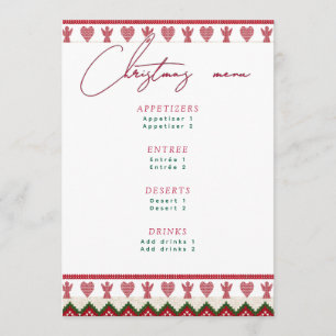 Ugly Sweater gegossen Hyge Angels Herz Weihnachten Menükarte