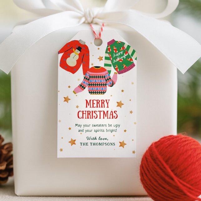 Ugly Sweater, Holiday Gift Tags Geschenkanhänger (Von Creator hochgeladen)