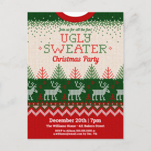 Ugly Sweater Holiday Party Einladung