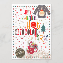 Ugly Sweater Hot Chocolate Weihnachts-Party Einladung