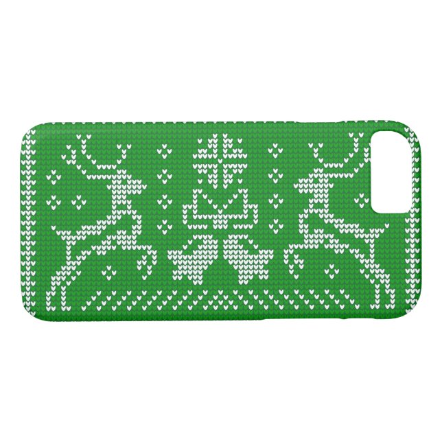 Ugly Sweater Jingle Glocken Weihnachtsdehirsche gr Case-Mate iPhone Hülle (Rückseite (Horizontal))
