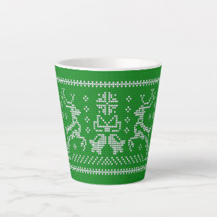 Ugly Sweater Jingle Glocken Weihnachtsdehirsche gr Milchtasse