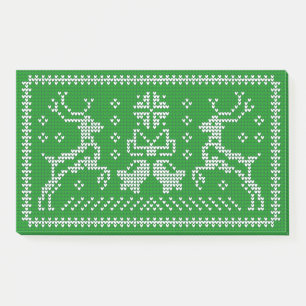 Ugly Sweater Jingle Glocken Weihnachtsdehirsche gr Post-it Klebezettel