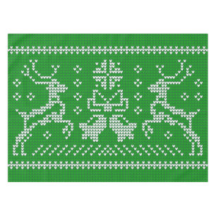 Ugly Sweater Jingle Glocken Weihnachtsdehirsche gr Tischdecke