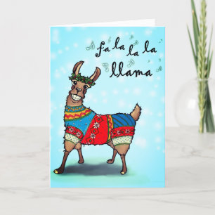 Ugly Sweater Llama Feiertagskarte