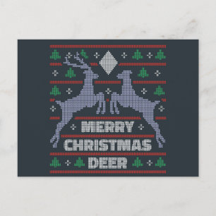 Ugly Sweater - Lovely Sprichwort Dei Christmas Jum Postkarte