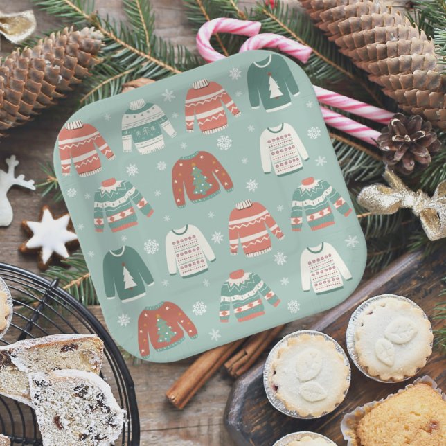 Ugly Sweater Party Dessert Teller (Von Creator hochgeladen)