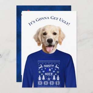 Ugly Sweater Party Golden Retriever Einladung