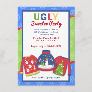 Ugly Sweater Party individuelle Urlaubseinladung Einladung